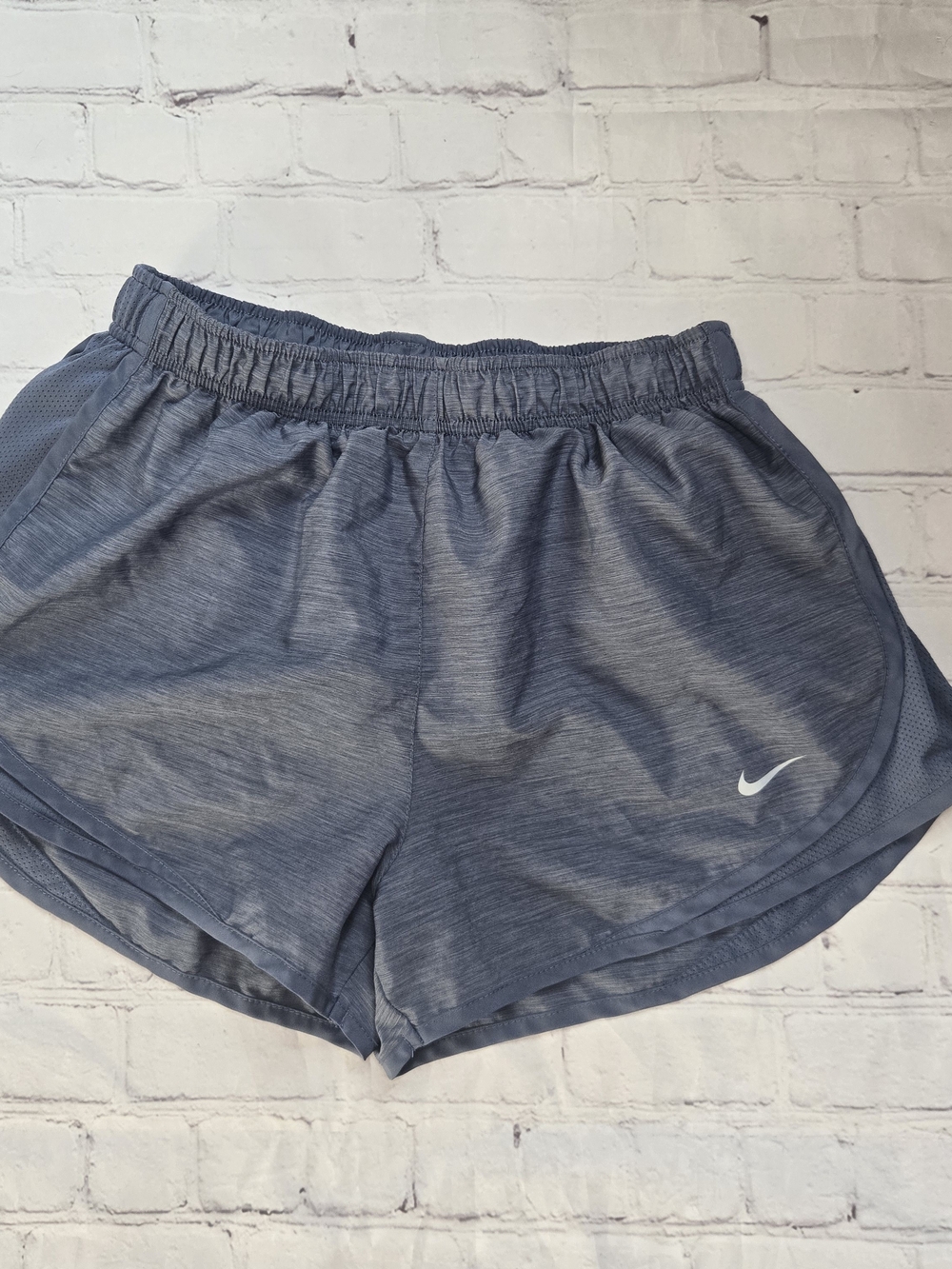 Nike Women's Heathered Slate Blue Athletic Shorts